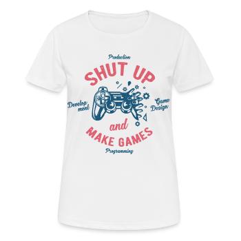 Game developer - Women's Breathable T-Shirt - white - Front - AI Model Female 172 dark (172cm)