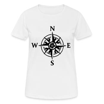 Rose des vents - T-shirt respirant Femme - blanc - Devant - AI Model Female 172 dark (172cm)