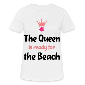 strand - Frauen T-Shirt atmungsaktiv - Weiß - Vorne - AI Model Female 172 dark (172cm)