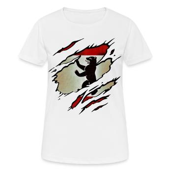 Berlin Zerrissen - Berlin - Frauen T-Shirt atmungsaktiv - Weiß - Vorne - AI Model Female 172 dark (172cm)
