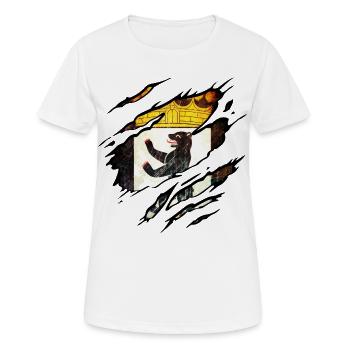 Berlin - Berlin Zerrissen - Frauen T-Shirt atmungsaktiv - Weiß - Vorne - AI Model Female 172 dark (172cm)