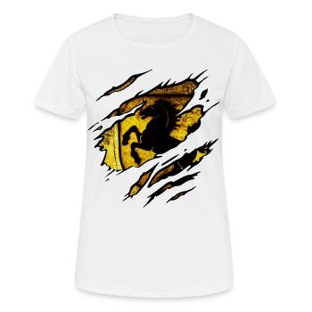 Stuttgart - Stuttgart Zerrissen - Frauen T-Shirt atmungsaktiv - Weiß - Vorne - AI Model Female 172 dark (172cm)
