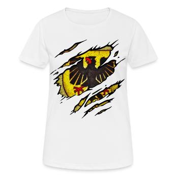Dortmund - Dortmund déchiré - T-shirt respirant Femme - blanc - Devant - AI Model Female 172 dark (172cm)