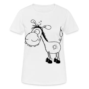 Petit âne drôle - ânes - T-shirt respirant Femme - blanc - Devant - AI Model Female 172 dark (172cm)