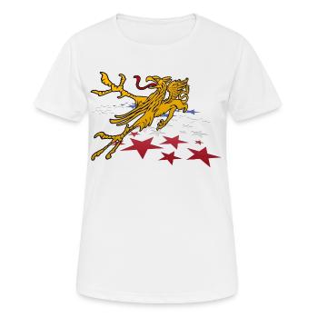 Rostocker Greif 3D - Frauen T-Shirt atmungsaktiv - Weiß - Vorne - AI Model Female 172 dark (172cm)