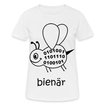 binary, binary system, bee, bienary, binary - Women's Breathable T-Shirt - white - Front - AI Model Female 172 dark (172cm)