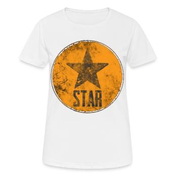 Rustic star with "STAR" motif - Women's Breathable T-Shirt - white - Front - AI Model Female 172 dark (172cm)