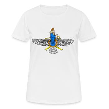 Dieu Anunnaki - T-shirt respirant Femme - blanc - Devant - AI Model Female 172 dark (172cm)