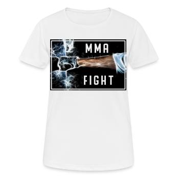 MMA - Fight - Frauen T-Shirt atmungsaktiv - Weiß - Vorne - AI Model Female 172 dark (172cm)