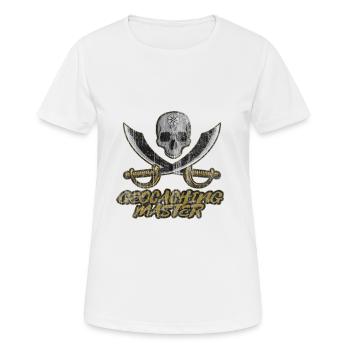 Geocaching - Frauen T-Shirt atmungsaktiv - Weiß - Vorne - AI Model Female 172 dark (172cm)