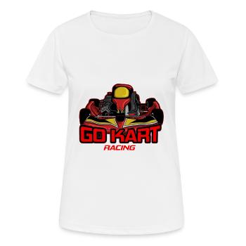 Disparaissent Kart Hobby Red Lightning - T-shirt respirant Femme - blanc - Devant - AI Model Female 172 dark (172cm)