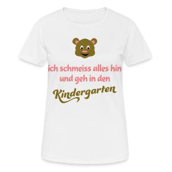 kindergarten - Frauen T-Shirt atmungsaktiv - Weiß - Vorne - AI Model Female 172 dark (172cm)