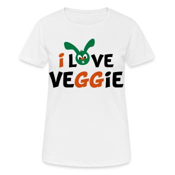 vegetarier - Frauen T-Shirt atmungsaktiv - Weiß - Vorne - AI Model Female 172 dark (172cm)