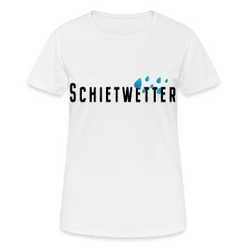 Schietwetter Regen Winter Herbst Hamburg Outdoor - Frauen T-Shirt atmungsaktiv - Weiß - Vorne - AI Model Female 172 dark (172cm)
