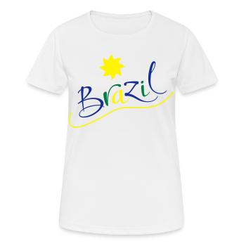 brasilien - Frauen T-Shirt atmungsaktiv - Weiß - Vorne - AI Model Female 172 dark (172cm)