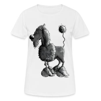 Dufter Pudel - Hund - Frauen T-Shirt atmungsaktiv - Weiß - Vorne - AI Model Female 172 dark (172cm)