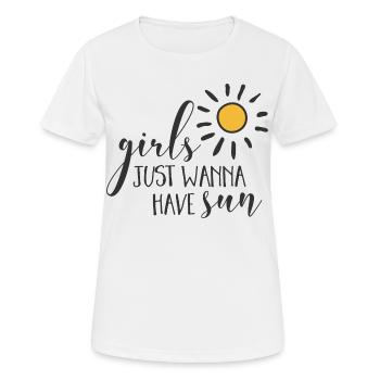 Girl Power Design Inspirierende Sonne - Frauen T-Shirt atmungsaktiv - Weiß - Vorne - AI Model Female 172 dark (172cm)