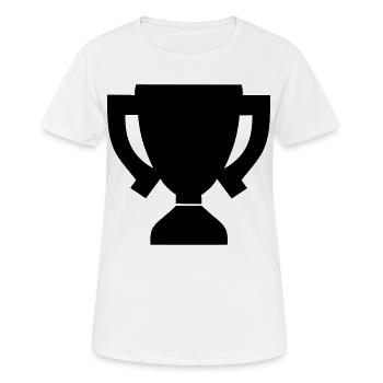 pokal - Frauen T-Shirt atmungsaktiv - Weiß - Vorne - AI Model Female 172 dark (172cm)