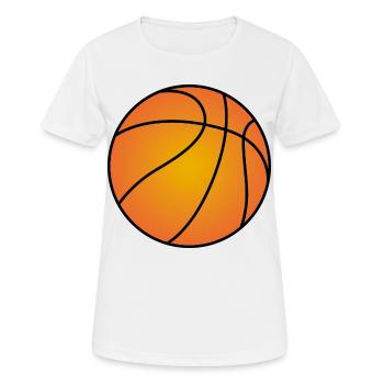 Basketball Babybauch schwanger Sport Geschenk - Frauen T-Shirt atmungsaktiv - Weiß - Vorne - AI Model Female 172 dark (172cm)