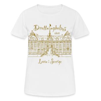Suède Palais de Drottningholm, dessin à la main - T-shirt respirant Femme - blanc - Devant - AI Model Female 172 dark (172cm)