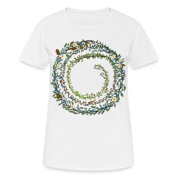 leaves - Women's Breathable T-Shirt - white - Front - AI Model Female 172 dark (172cm)