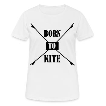Kiteboard,Kiteboarder,Kiteboarding,Mer,Conseil - T-shirt respirant Femme - blanc - Devant - AI Model Female 172 dark (172cm)