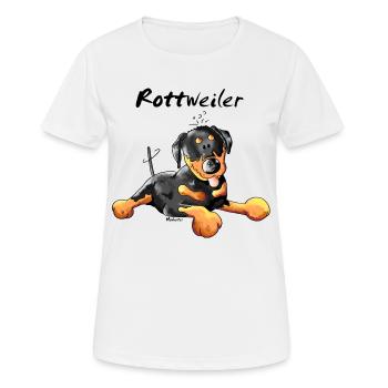 Sweet Rottweiler - Dog - Dogs - Women's Breathable T-Shirt - white - Front - AI Model Female 172 dark (172cm)
