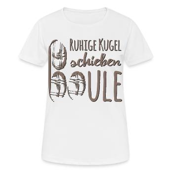Boule spielen Ruhige Kugel schieben PETANQUE - Frauen T-Shirt atmungsaktiv - Weiß - Vorne - AI Model Female 172 dark (172cm)