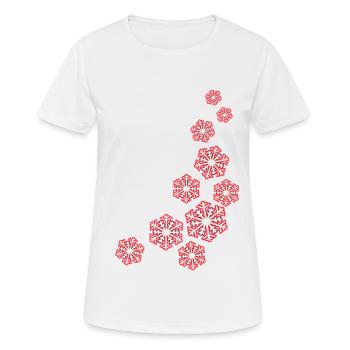flocons de neige - T-shirt respirant Femme - blanc - Devant - AI Model Female 172 dark (172cm)