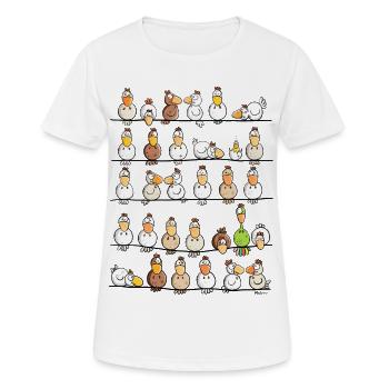 Hühner Farm - Frauen T-Shirt atmungsaktiv - Weiß - Vorne - AI Model Female 172 dark (172cm)
