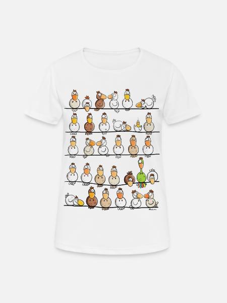 Chicken Farm - Women's Breathable T-Shirt - white