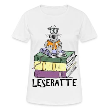 Leseratte - Frauen T-Shirt atmungsaktiv - Weiß - Vorne - AI Model Female 172 dark (172cm)