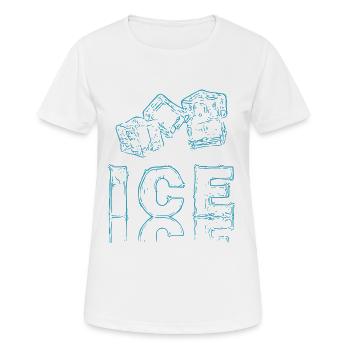 Eiswürfel Würfelkunst - Frauen T-Shirt atmungsaktiv - Weiß - Vorne - AI Model Female 172 dark (172cm)