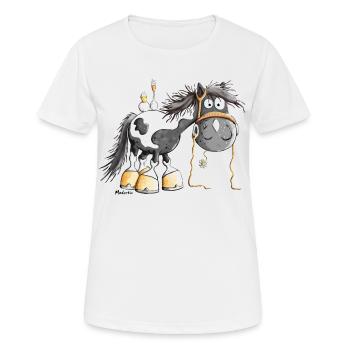 Sweet Pinto Horse - Women's Breathable T-Shirt - white - Front - AI Model Female 172 dark (172cm)