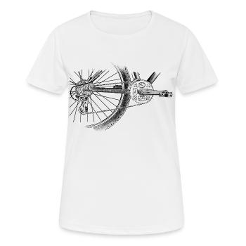 roue - T-shirt respirant Femme - blanc - Devant - AI Model Female 172 dark (172cm)