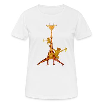 Spaß Zoo - Frauen T-Shirt atmungsaktiv - Weiß - Vorne - AI Model Female 172 dark (172cm)