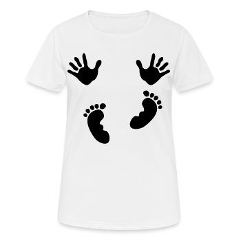 baby - Frauen T-Shirt atmungsaktiv - Weiß - Vorne - AI Model Female 172 dark (172cm)