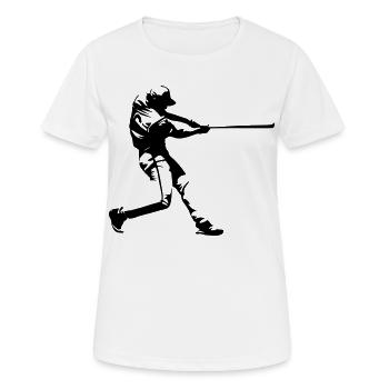Baseball - Baseballspieler - Frauen T-Shirt atmungsaktiv - Weiß - Vorne - AI Model Female 172 dark (172cm)