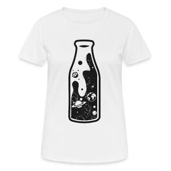 Voie lactée dans la bouteille de lait - Design - T-shirt respirant Femme - blanc - Devant - AI Model Female 172 dark (172cm)