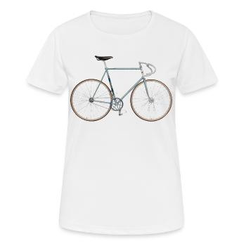 Vélo de piste historique - T-shirt respirant Femme - blanc - Devant - AI Model Female 172 dark (172cm)
