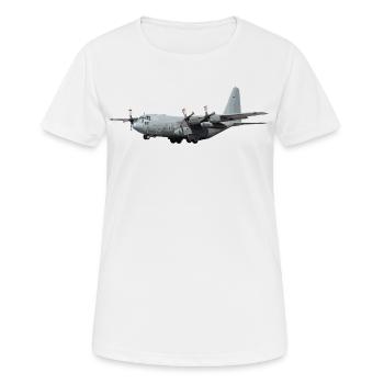 C-130 Hercules - T-shirt respirant Femme - blanc - Devant - AI Model Female 172 dark (172cm)