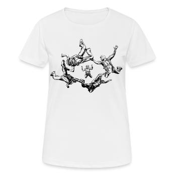 skydivers - T-shirt respirant Femme - blanc - Devant - AI Model Female 172 dark (172cm)