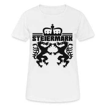 Styrie - Autriche - T-shirt respirant Femme - blanc - Devant - AI Model Female 172 dark (172cm)