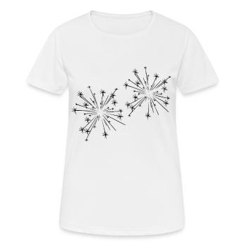 Feux d’artifice - T-shirt respirant Femme - blanc - Devant - AI Model Female 172 dark (172cm)