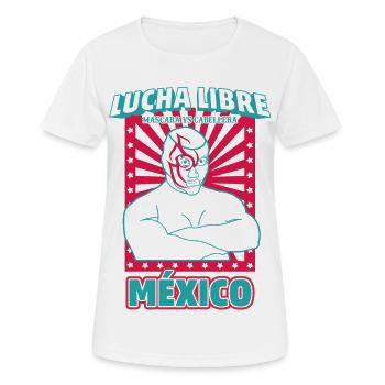 Lutte mexicaine 3 - T-shirt respirant Femme - blanc - Devant - AI Model Female 172 dark (172cm)