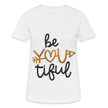 Design Motivational pour Confiance en Soi - T-shirt respirant Femme - blanc - Devant - AI Model Female 172 dark (172cm)