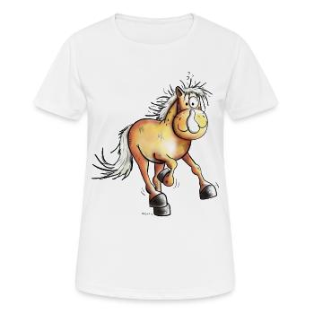 Courir Haflinger - T-shirt respirant Femme - blanc - Devant - AI Model Female 172 dark (172cm)