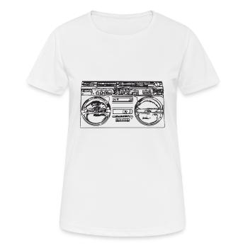 Musique hip hop - T-shirt respirant Femme - blanc - Devant - AI Model Female 172 dark (172cm)