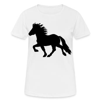 Cheval islandais doux, Tölter n° 6, islandais - T-shirt respirant Femme - blanc - Devant - AI Model Female 172 dark (172cm)