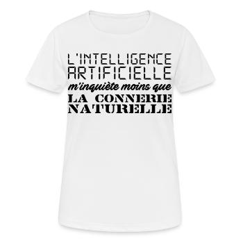 Intelligence artificielle - T-shirt respirant Femme - blanc - Devant - AI Model Female 172 dark (172cm)
